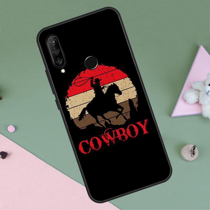 Cowboy de rodéo Lariat Chevaux Pour Huawei Nova 9 10 SE Y91 Y61 Y90 Y70 Y60 Y72 12s 12i 11i 7i 8i P60 Pro P30 P40 Lite Coque