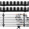 1 pair Horizontal Fishing Rods Storage Rack Wall Mount Fishing Poles Holder Stands For Garage 8-Rods Vertical Plastic Holders 4