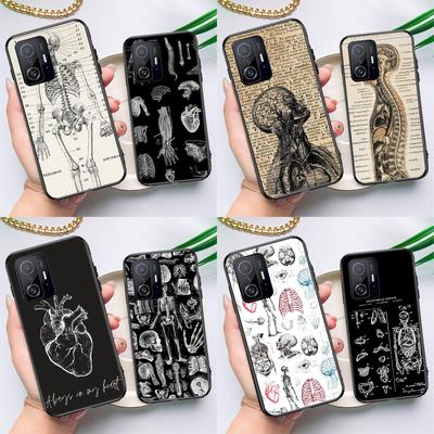 Étui Organes Humains Médicaux Cerveau Pour POCO F5 X5 X3 Pro X4 F4 GT F3 M5s C40 Coque Pour Xiaomi 13 12 Lite 11T 12T Pro 12X