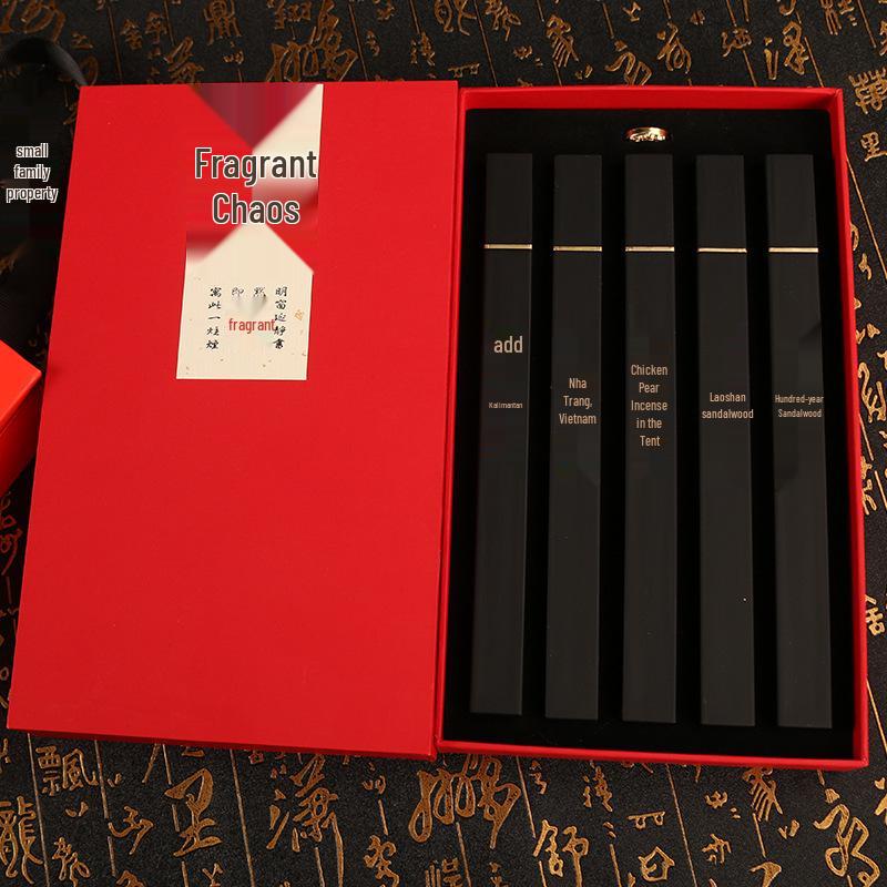 Natural Incense Gift Set: Five Flavors - Sandalwood, Sleeping Incense, Goose Pear, Tent Incense Buds, Zhuang Chenxiang