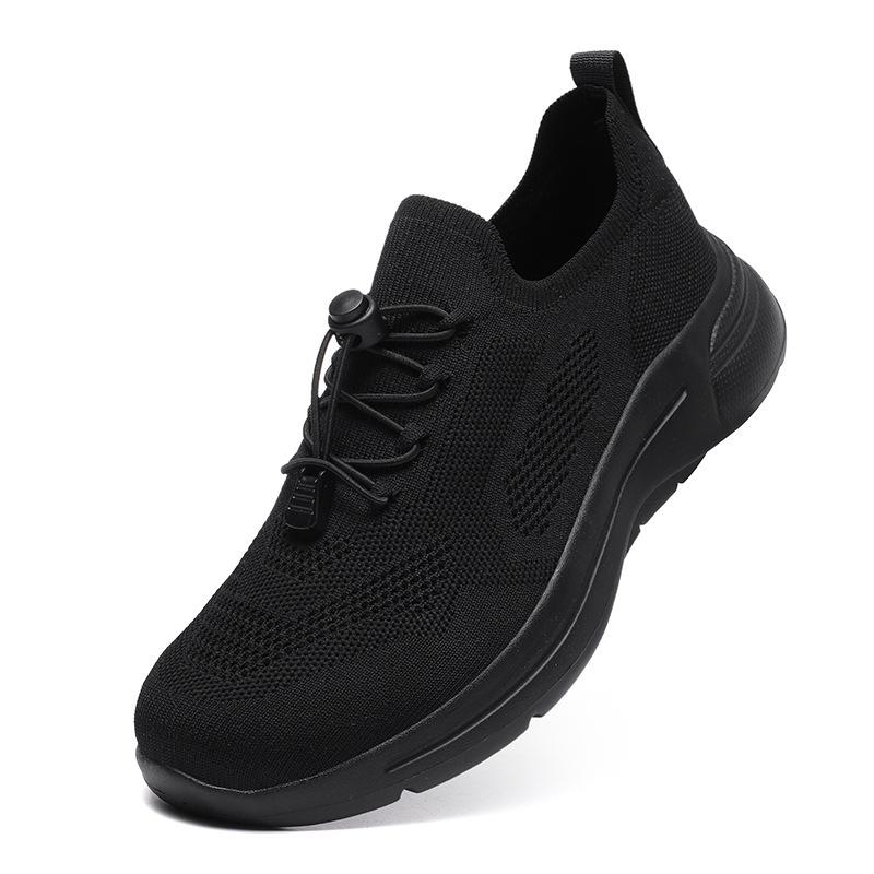 

Large size men s summer breathable men s shoes fly-woven mesh lightweight soft sole black sports shoes casual shoes 39 чёрный