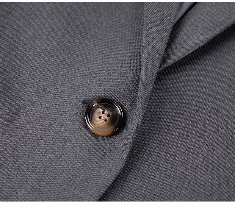 2024 Women's Gray Professional Suit Set - Spring/Autumn High-End Jacket for Workplace, Commute, or Interview