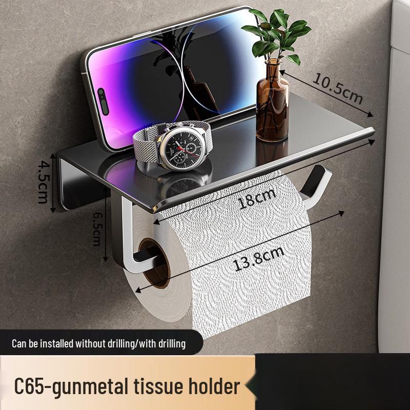Handon Wall-Mounted Stainless Steel Toilet Paper Holder