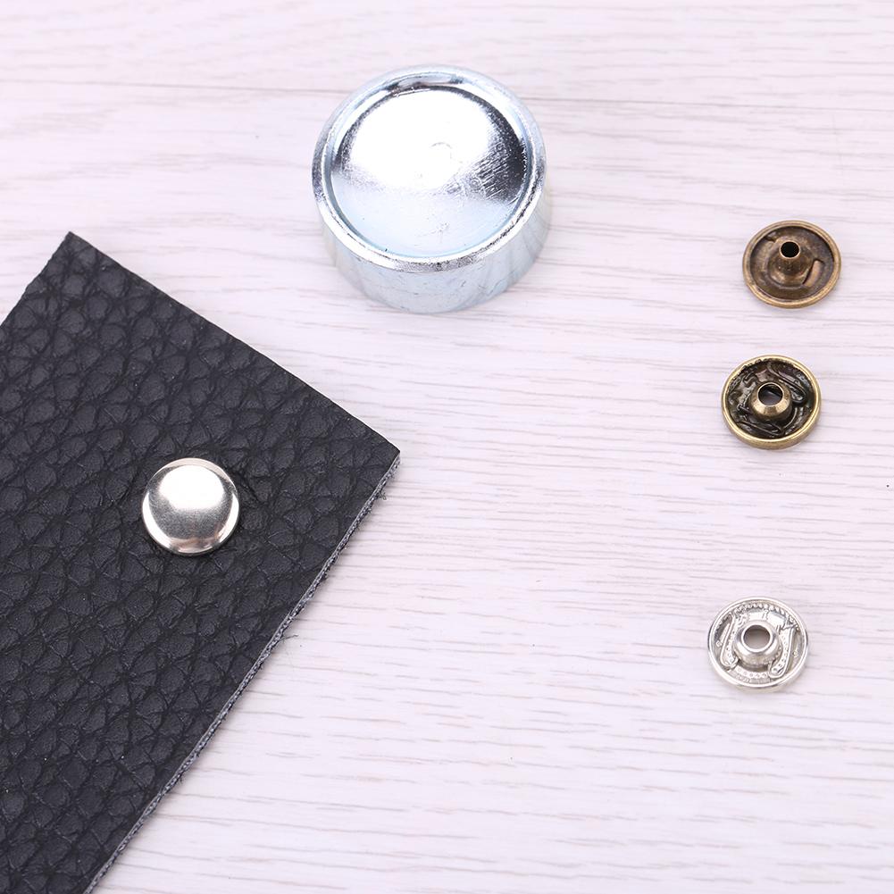 30pcs 10mm Metal Push Button With Leather Tool Set For Leathercraft Fabric Bags(Sliver  bronze)