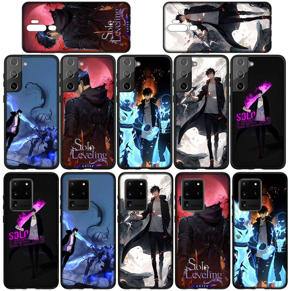 Phone Case for Samsung Galaxy S25 S23 S22 S24 Ultra FE A05 A06 A15 A16 A36 A37 A35 A54 A55 A56 A57 A25 A26 A53 A17 Cartoon Solo Leveling Anime Cover
