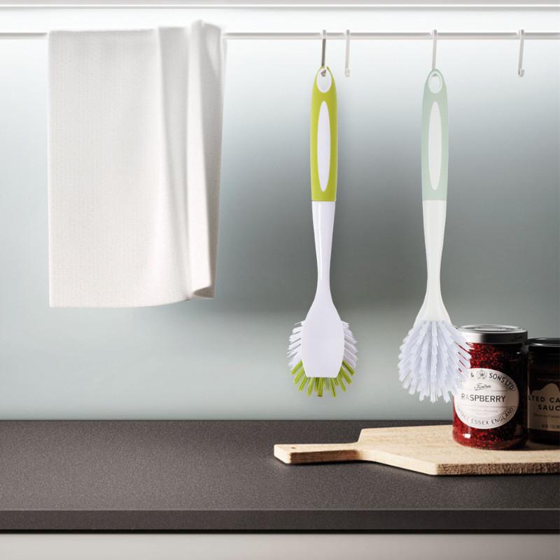 Kitchen Cleaning Brush Long Handle Multiuse Plastic Scrubber For Dishwashing And Pots