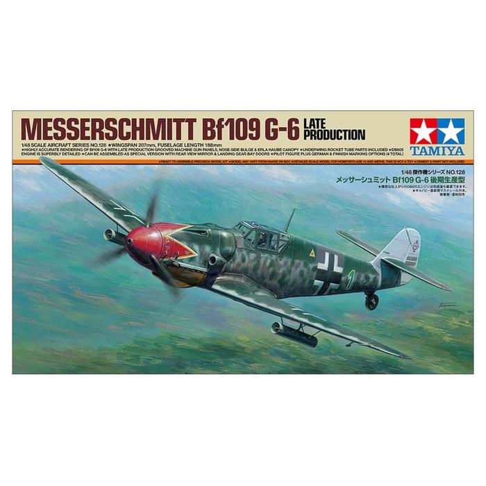 Tamiya 1/48 Masterpiece Series No.128 Messerschmitt Bf109 G-6 Late Production Model Kit 61128 Molded Color