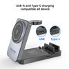 Magnetic Wireless Charger Stand for Phone, Watch & Earbuds - All-in-One Fast Charging Dock