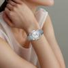 TISSOT Kutu series quartz movement casual fashion Swiss women's watch Swiss watch silver dial stainless steel case leather strap T035.210.16.031.02