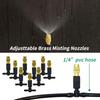 Oasis 5M-30M Garden Irrigation Outdoor Misting Cooling System Watering 1/4'' Brass Atomizer Nozzles 4/7mm Hose Patio Greenhouse