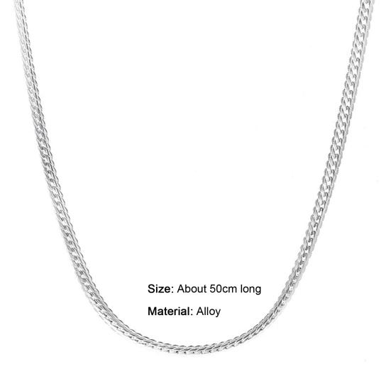 5mm 20Inches Men Necklace Twisted Chain Decoration Jewelry Long Lasting All Match Chain Necklace for Party