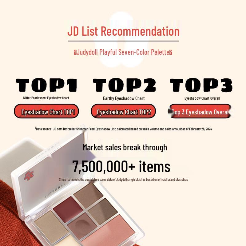 Judydoll Verspielte 7-Farben-Lidschattenpalette