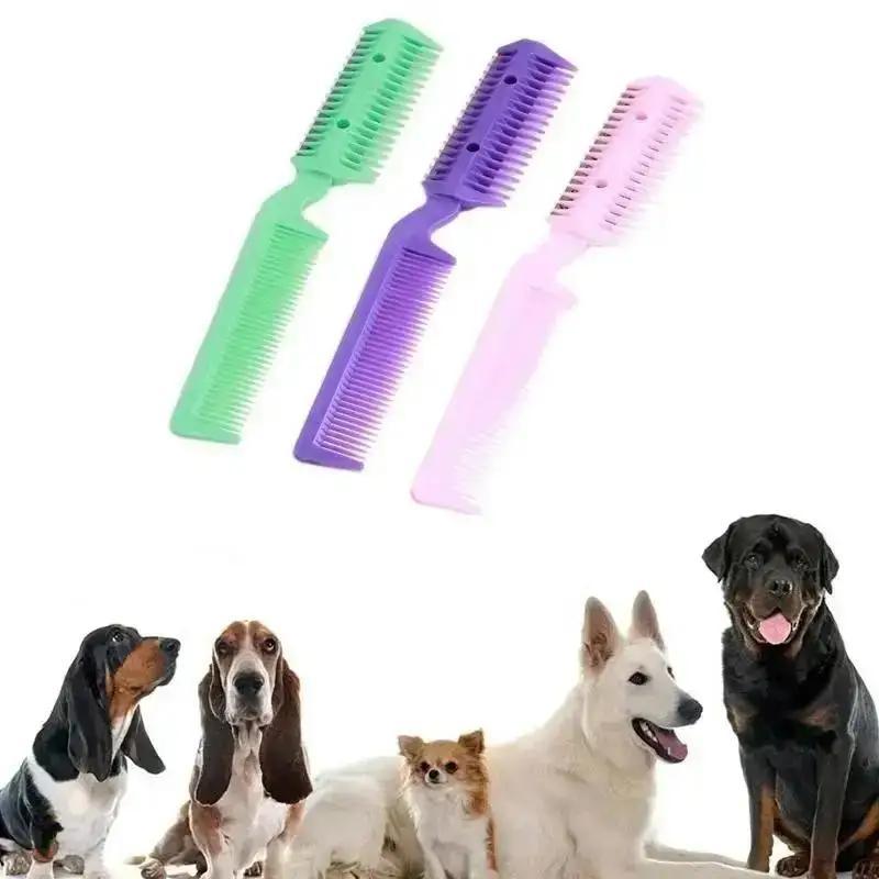 2-in-1 Double Sided Hair Clipper Comb Plastic Hair Clipper Bangs Thinning Colored Comb Hair Salon Hair Comb Pet Hair Comb