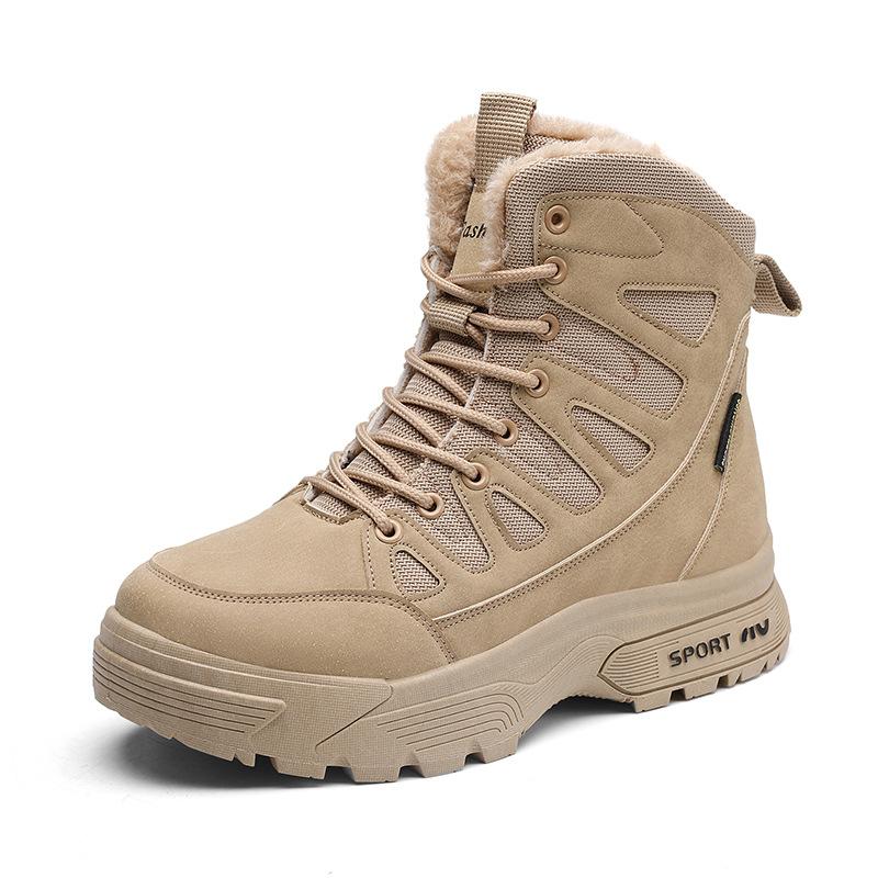 Winter velvet warm cotton shoes casual sports large size outdoor mountaineering snow boots
