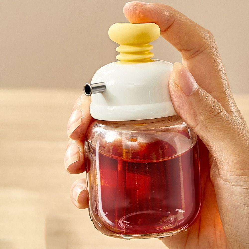 Controllable Oil Output Press Type Glass Oil Bottle Refillable Olive Oil Jar Oil Dispenser  Vinegar