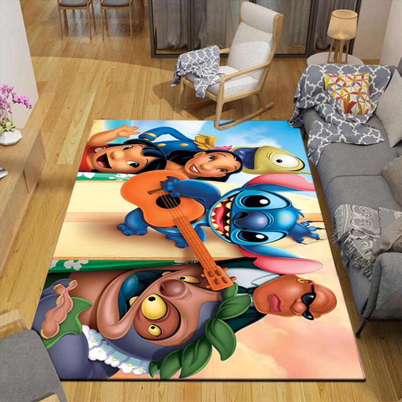 1Pc Lilo Stitch Adventure Rug, Office Carpet Indoor Outdoor Doormat, Non-Slip Soft, Living Room, Christmas Halloween Gift. M928593