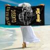 1PC Custom Name Classic Car Starry Night Beach Towel Highly Absorbent And Sand-Resistant Towel for Swimming, Pool, Yoga, And Travel Lightweight