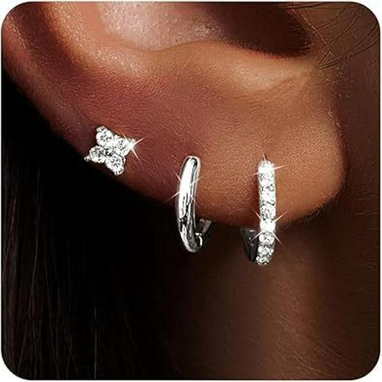 Женские круглые каффы из циркона с золотым покрытием