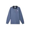Sportbekleidung Trend Logo Bestickt Halb-Zip Polo Langarm T-Shirt Herren Oberteile Phantom-Blau DX6754-491