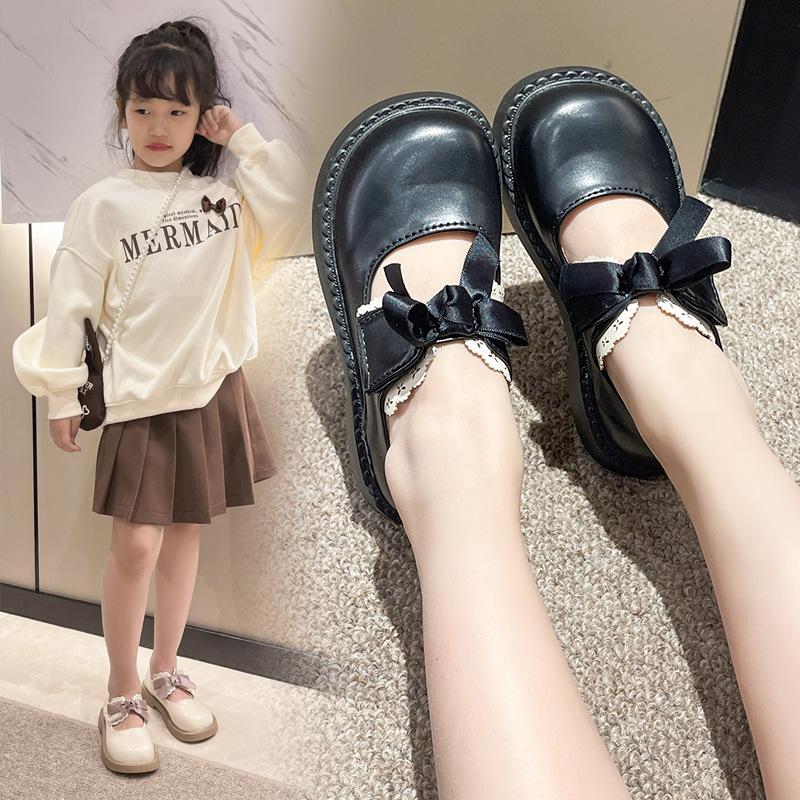 New Spring and Autumn Girls Simple Fashion Dance Performance Soft Sole Comfortable Leather Shoes