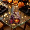 Spooky Home Window Ornaments Halloween Witch And Medicine Cauldron Sticker, Stained Glass Effect PVC Decal Removable Party Supplies for Doors