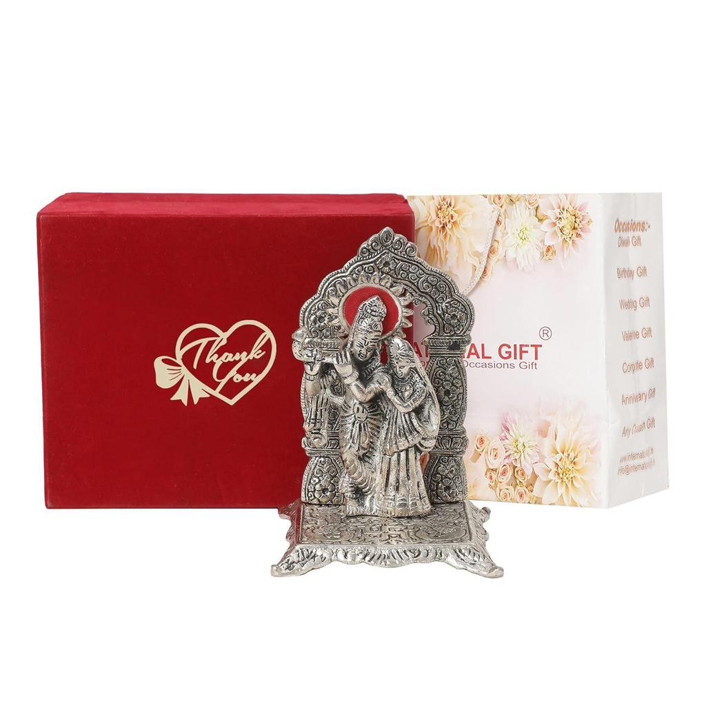 Silver Showpiece | 'Thanks' Tag with Velvet Box & Carry Bag | Great for Personalized Gifts, Corporate Events & Diwali Festivals, Mandir Home Decor