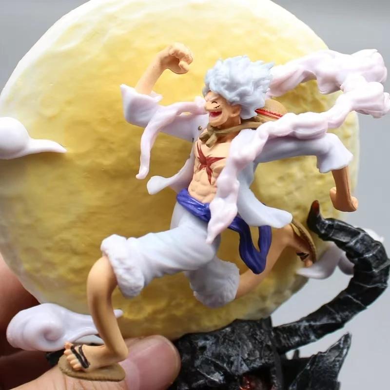 Stay away from the spark, 14cm one-piece anime figurine, Munch D. Luffy gear, 5-shape moon elf Nica with moonlight action figuri