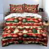 Christmas Snowman and Ornaments Bedding Set Bedding Set (1 Duvet Cover, 2 Pillowcases, Duvet Not Included)