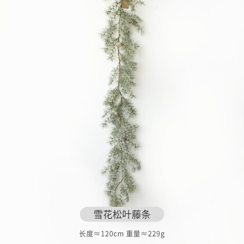 Artificial Christmas vine hanging flowers for wall decoration rattan fake plants leaves garland romantic wedding home decoration