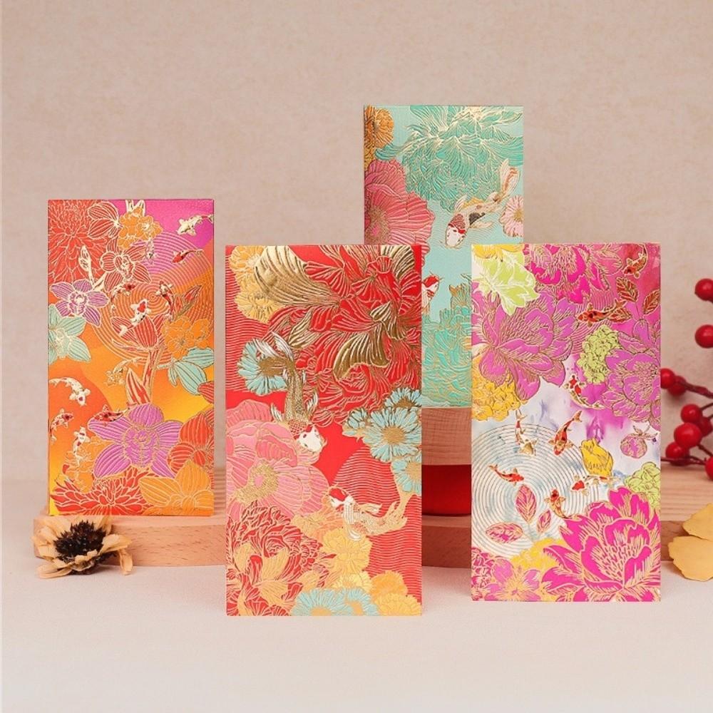 6pcs Golden Accents Lucky Money Bags Paper Greeting Cards Creative Thank You Cards  Business Gifts