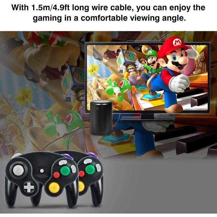 Manette de jeu - YIDENGUK - GameCube - Filaire - Ergonomique - 2 Pack