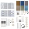 8pcs/12pcs PET Embroidery Templates DIY Embroidery Pattern Quilting Templates Reusable PET Stencils For Quilting And Craft