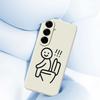 For Samsung Galaxy A56 5G Case Stickman Toilet Pattern Printing Straight Edge TPU Phone Back Cover