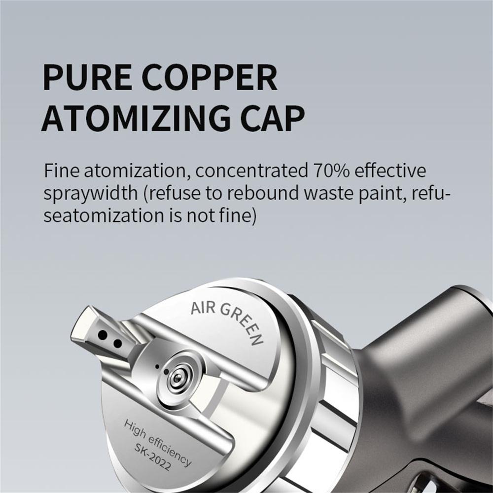 1.3mm Nozzle HVLP Auto Paint Air Spray Gun Car Detail Touch Up Painting Airbrush