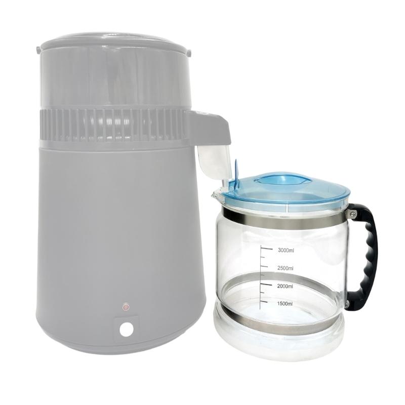 Vaso di Distillazione in Vetro da 4L Per Distillatori da Banco Installazione Facile Macchina Produttrice di Acqua Distillata Accessori