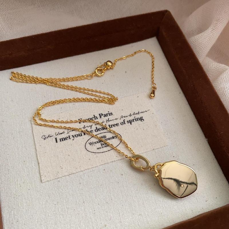 Retro Freshwater Flower Oil Painting Niche Design, Thin Necklace, Simple Female Collarbone, Chinese National Style, Light Luxury Temperament