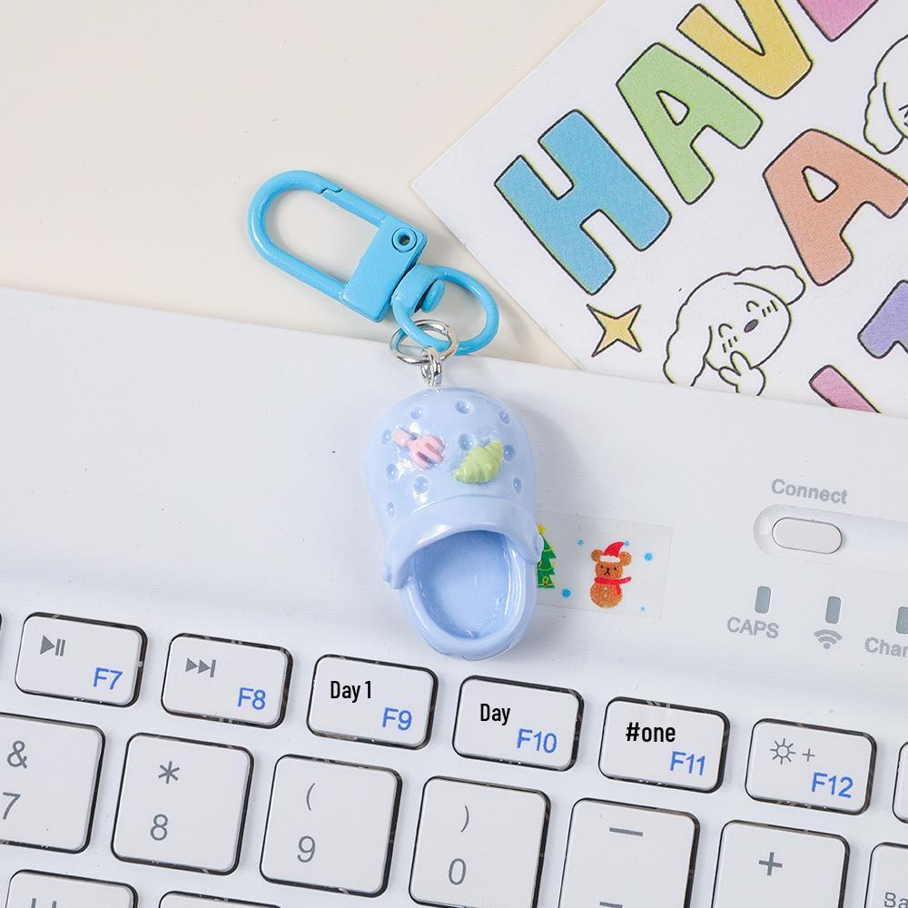 Colorful Girlish Heart Crocs Keychain Pendant - Cute Bestie Jewelry Charm DIY Accessories