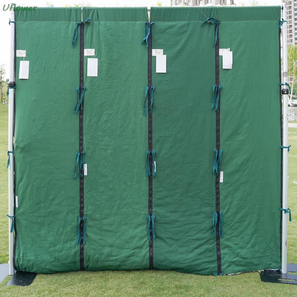 Uflower Artificial Flower Wall Roll-Up Green Fabric Floral Backdrop - Wedding Event Party Decor Curtain