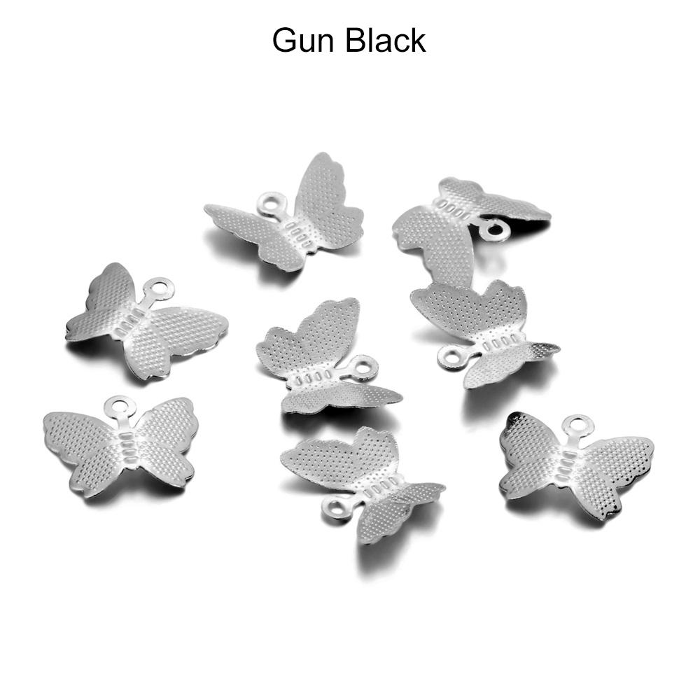 100pcs/lot Butterfly Filigree Wraps Connectors Charm DIY Jewelry Accessories Findings Supplies For Jewelry Making