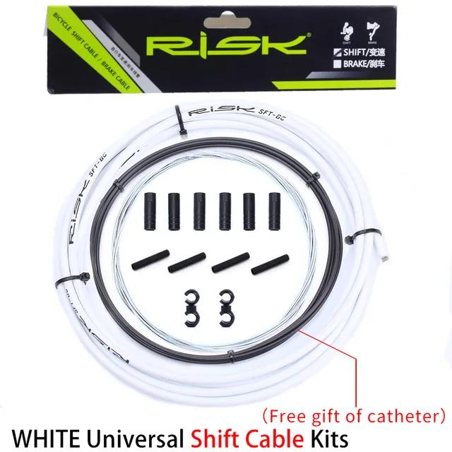 Risk Universal Bicycle Transmission Line Bicycle Shift Derailleur Cable and Brake Cable Kit For Bicycle Shift Gear Brake kits shift white