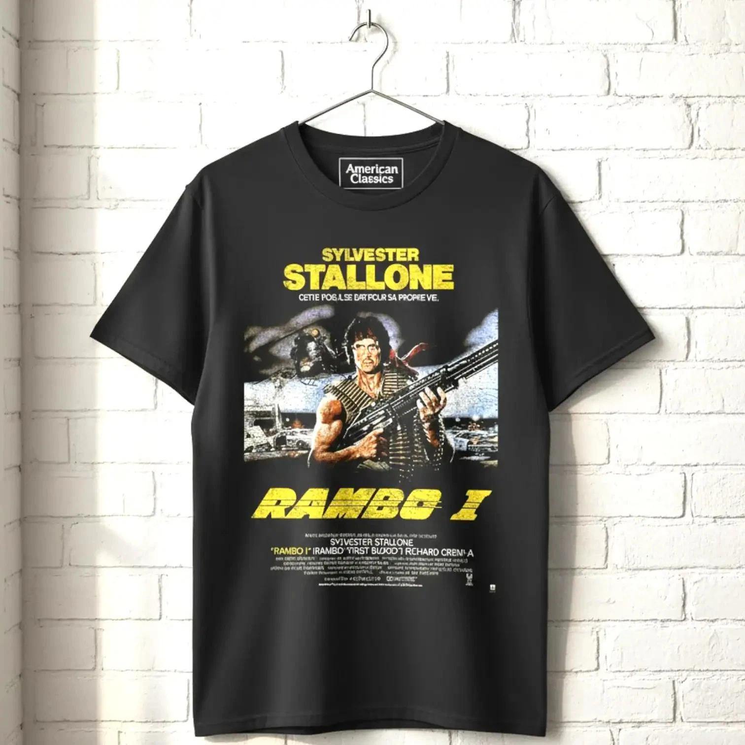 Rambo French Movie Poster Men s T Shirt M
