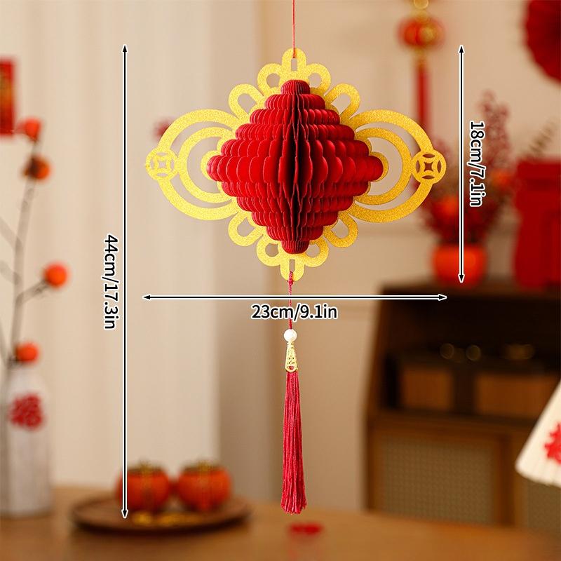 Chinese New Year Paper Lanterns Decorations  Lunar Horse Year Honeycomb Ornament Spring Festival Housewarming Tet Decor