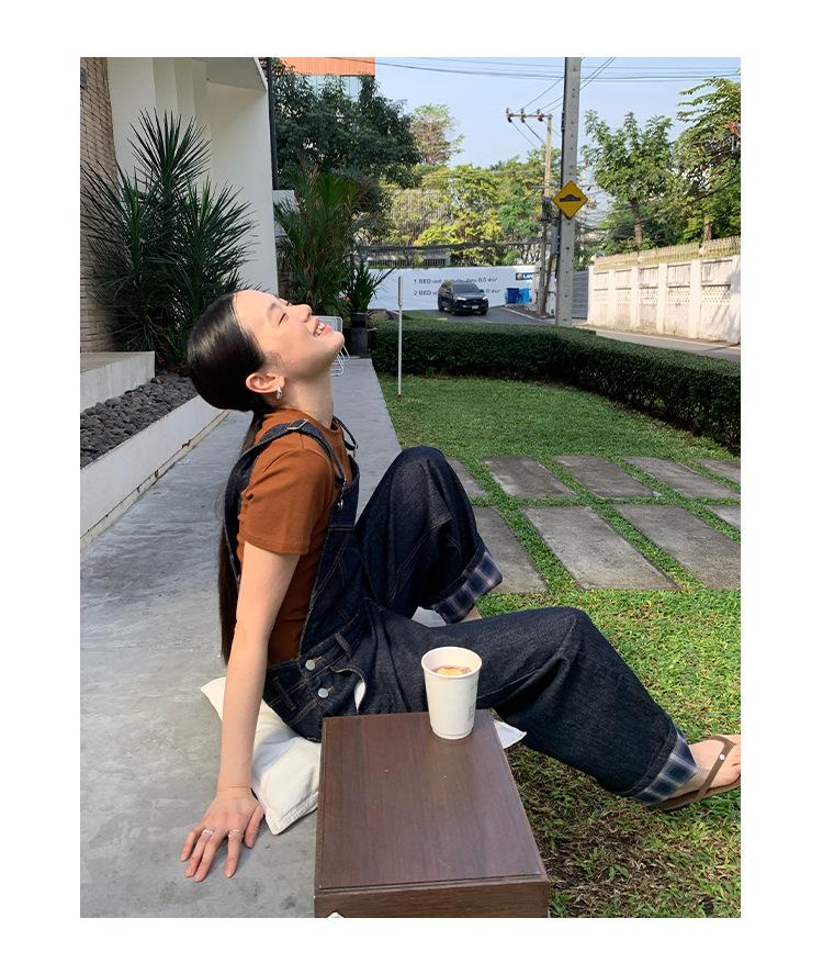 NEWOPEN 2025 Early Spring Korean Style Commute OL Wide-Leg Denim Overalls C3621