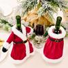 Red Wine Bottle Cover Velvet Dress Champagne Pouch Gift Wine Bag  New Year