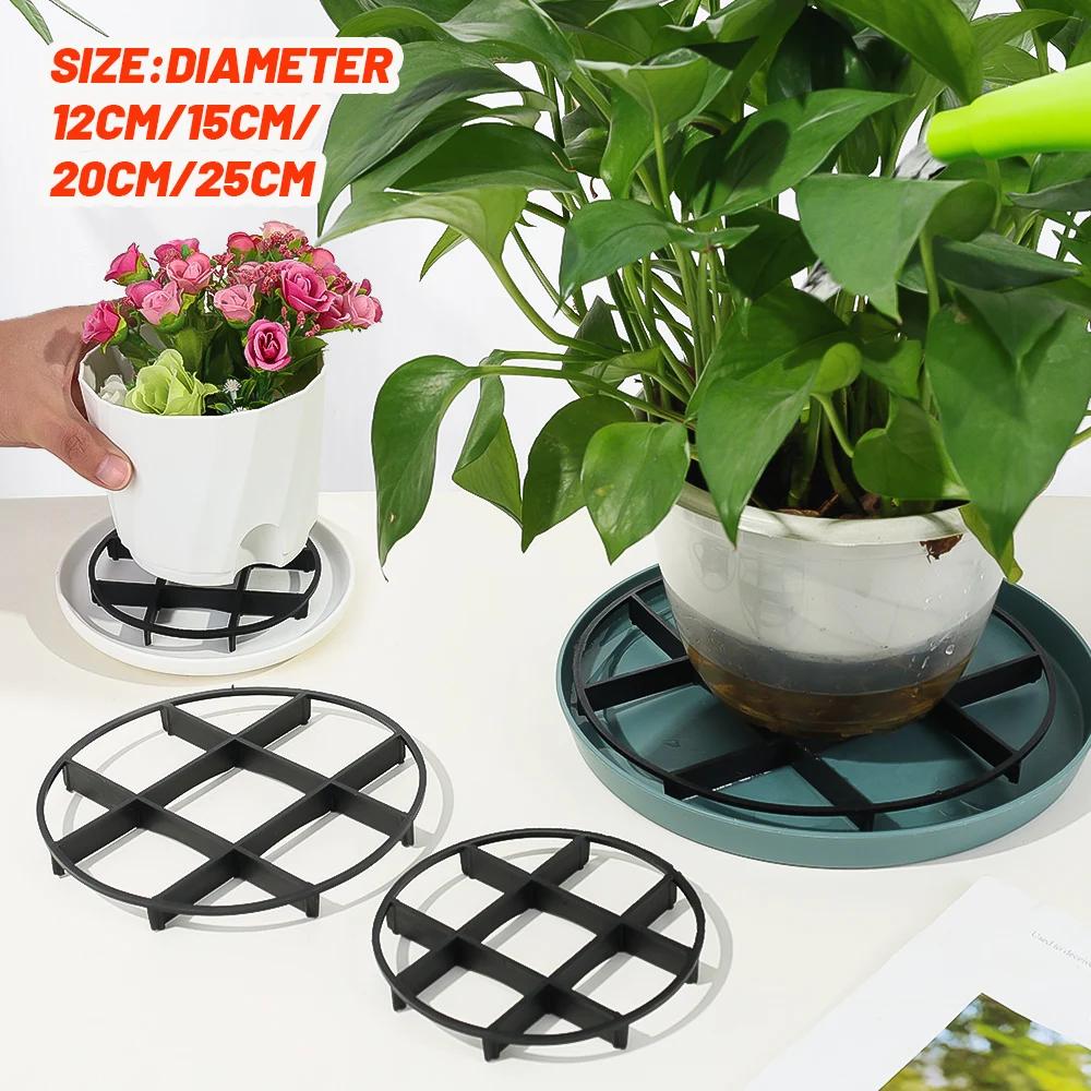 Anti Rot Root Plastic Planter Rack Flower Pot Tray Drip Plant Flowerpot Tray Indoor Outdoor Home Garden Supplies 12/15/20/25cm