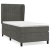 3129310 vidaXL Divan Bed and Mattress Dark Grey 90x200 Cm Velvet