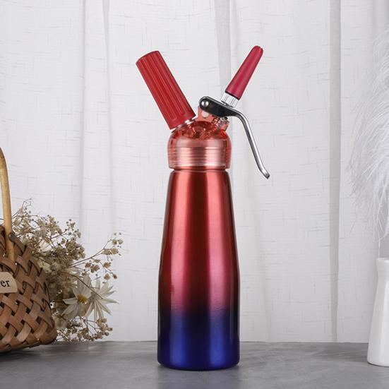 1 Set Cream Dispenser Food Grade Large Capacity Metal Professional Whipped Cream Dispenser