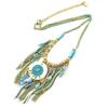 Les Trésors De Lily [Q0946] - Designer Necklace 'Acapulco' Green Blue Gold - 60 Mm
