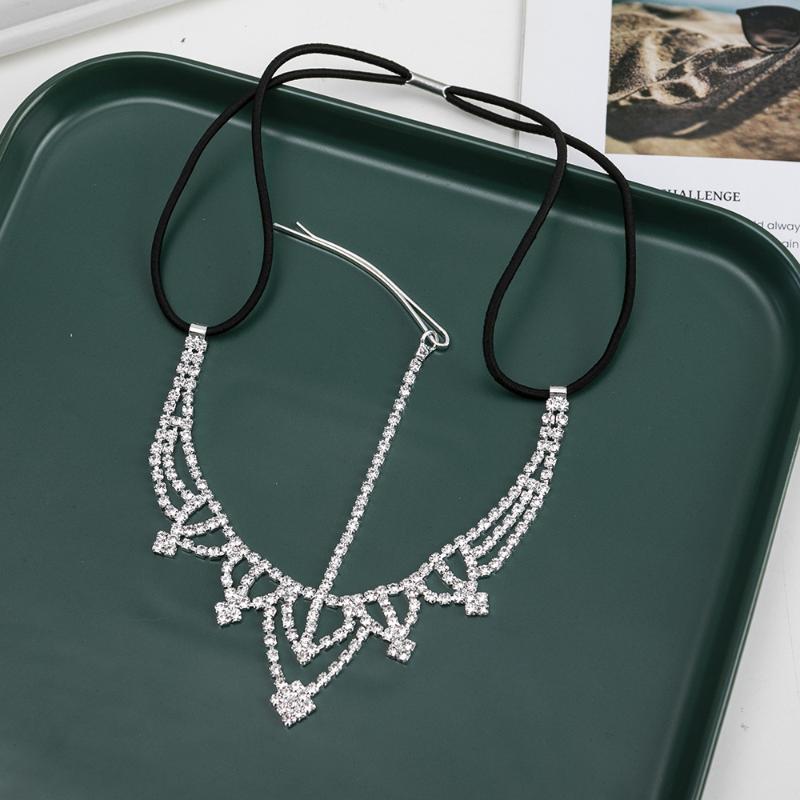 

Head Chain Wedding Headband Silver Plated Metal Chain Bridal Hair Jewelry Accessories For Women Gift A3