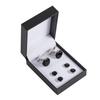 Elegant Cufflink Storage Box With Soft Faux Leather And Compartments For Travel and Gifts Men's Accessories